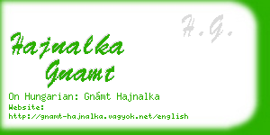 hajnalka gnamt business card