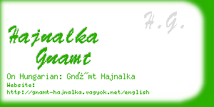 hajnalka gnamt business card